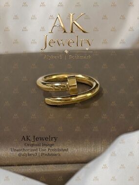 💎LUXURY RING 18k Nail Design Men Women Style GP